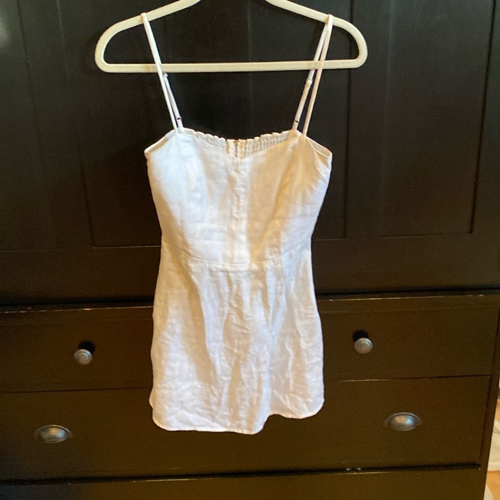 Reformation cream size 4 strapping mini dress